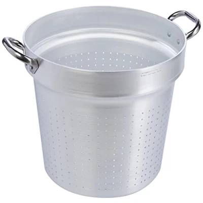 Afbeelding van Pentole Agnelli Professioneel aluminium 3 mm cilindrisch vergiet met 2 handgrepen, diameter 32 cm.