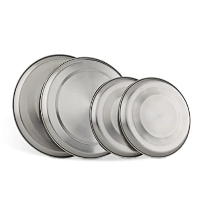 Afbeelding van Relaxdays fornuis deksels, 4 stuks, kookplaat afdekking, tot Ø 20 cm, voor gangbare fornuizen, elektrische haard, zilver