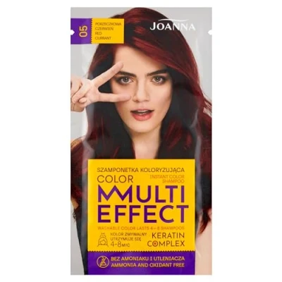 Afbeelding van Joanna Multi Effect Keratin Complex Color Instant Shampoo Coloring 05 Currant Red 35G