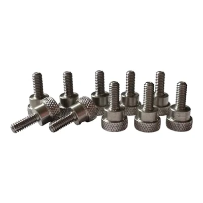 Afbeelding van Precisiongeek Roestvrij staal aanzetschroef kartelschroeven M5 x 10mm (10 stuks)