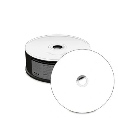 Afbeelding van Professional Line BD R Dual Layer 50GB 6x Speed, Thermo Retransfer Fullsurface Printable, Proselect white, Wide Sputtered, Cake 25