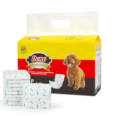 Afbeelding van Dono Hondenluiers voor mannen, reuen, hondenwraps met nattigheidsindicator, wegwerpbare buikbanden puppy&#039;s, super absorberend en lekvrij, puppyluiers incontinentie, markeringsproblemen,