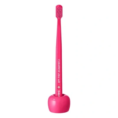 Afbeelding van Curaprox Tandenborstelhouder, tandenborstelvoet van keramiek, magenta, 1 stuk