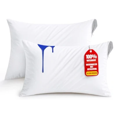 Afbeelding van Utopia Bedding Waterdichte Kussenbeschermers 50x70 cm (Set van 2) met Rits, Kussenslopen, Certificato Oeko TEX Kussenhoes