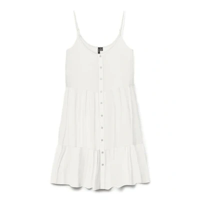 Afbeelding van Vero Moda Vmbumpy Short Singlet Dress WVN Ga Noos, wit (snow white), XS