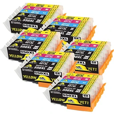 Afbeelding van Yellow Yeti 30 stuks Vervanging voor Canon PGI 550XL CLI 551XL Inktcartridges Compatibel met Pixma iP7250 MX925 MG6350 MG5450 MG5550 MG5650 MG6450 MG6650 MG7150 MG7750 iX6850 iP8750 MX725