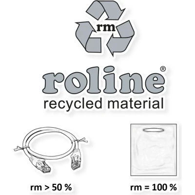 Afbeelding van ROLINE RM UTP DataCenter Patchkabel Cat.6A (Klasse EA), extra dun, groen, 2 m