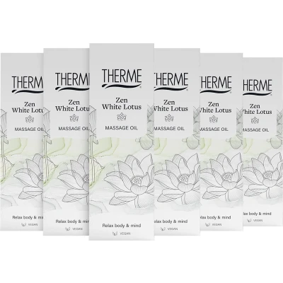 Afbeelding van 6x Therme Massage Olie Zen White Lotus 125 ml