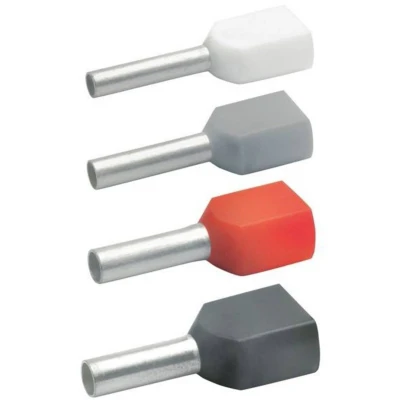 Afbeelding van Klauke 8678 Dubbele adereindhulzen 0.25 mm² Deels geïsoleerd Lichtblauw 1000 stuk(s)