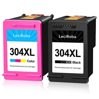 Afbeelding van LeciRoba 304xl voor HP 304 inkt en inktpatronen,voor 5010 5020 5030 5032 2620 2622 2630 2632 2633 2634 3720 3730 3733 3735 3750 3760 (2 pakketten)