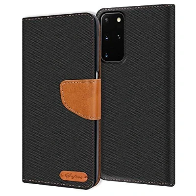 Afbeelding van Verco Hoesje voor Samsung Galaxy S20 Plus Book Case, Wallet Flip Case compatibel met S20+ Telefoonhoes Kaarthouders slots, Zwart