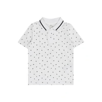 Afbeelding van s.Oliver MIT Alloverprint Poloshirt voor kinderen, Maat: 92/98, Weiß