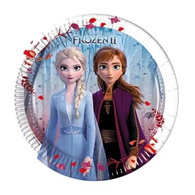 Afbeelding van Frozen 2 borden wit 20cm 8 stuks
