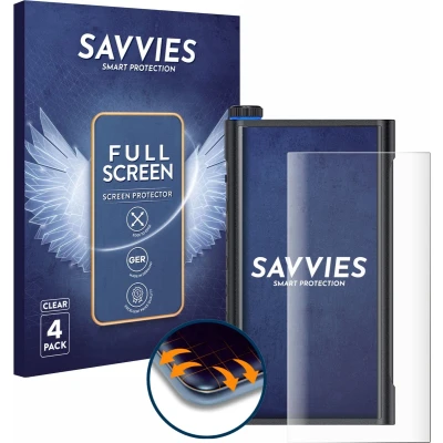 Afbeelding van Savvies Screenprotector voor FiiO M15s Folie Beschermfolie transparant volledig dekking (4 Stuks)