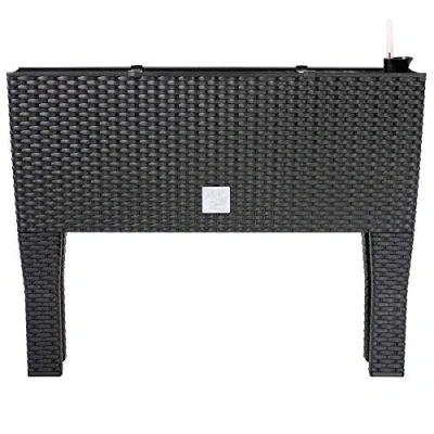 Afbeelding van Deuba Plantenbak Hoog Polyrattan 30 Liter 60x25x46cm Antraciet