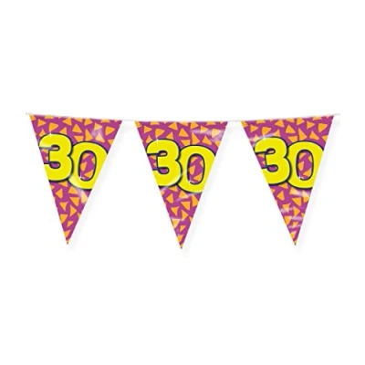 Afbeelding van Vlaggenlijn slinger 30 jaar party 10 meter