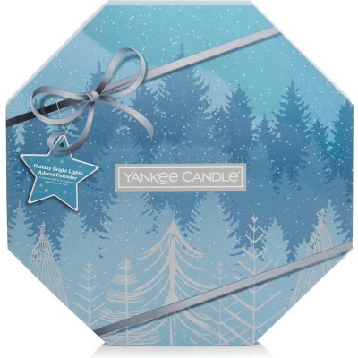 Afbeelding van Yankee Candle Adventskalender 2023 Krans Geurkaarsen Geschenkset 24 Geurtheelichtjes en 1 theelichthouder Bright Lights Collectie