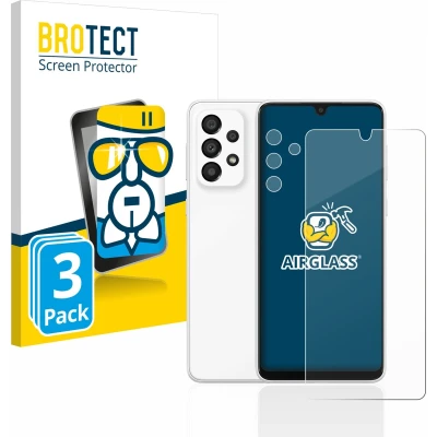 Afbeelding van BROTECT Screenprotector voor Samsung Galaxy A33 5G (Voor+Camera) Folie Beschermfolie Beschermglas transparant (3 Stuks)