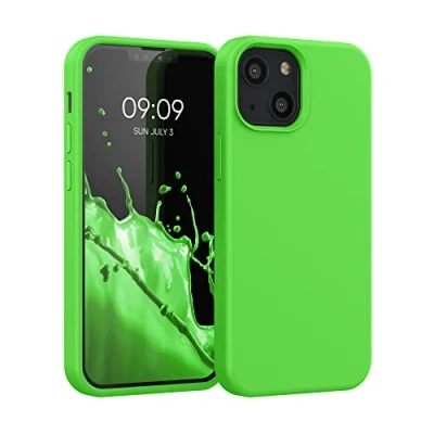 Afbeelding van kwmobile telefoonhoesje compatibel met Apple iPhone 13 mini hoesje Zachte case voor smartphone Back cover in limoengroen