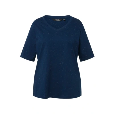 Afbeelding van Ulla Popken Tshirt print, Dames, Maat: 50/52, Dark blue