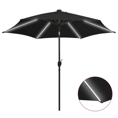 Afbeelding van Parasol Met Led Verlichting En Aluminium Paal 300 Cm