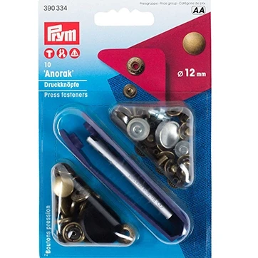 Afbeelding van Prym Anorak Naaivrijedrukknopen 12mm Oud Messing