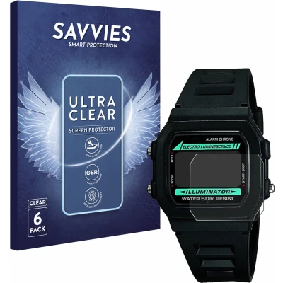 Afbeelding van Savvies (6 Stuks) Schermbeschermer voor Casio W 86 1VQES Screen Protector Ultra Transparant