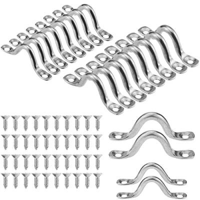Afbeelding van Prmape 20 stuks Fenderoogjes, 304 roestvrij stalen pad eye, ogen om te schroeven, kajak oogriemen, spatogen met 40 schroeven voor Kayak Canoe Rigging (4 mm, 5 mm)