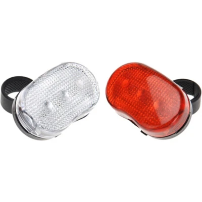 Afbeelding van XQMax Fietsverlichting set voorlicht en achterlicht LED op batterijen