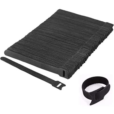 Afbeelding van Sunnysam Kabels met klittenband, kabelbinders zwart, hersluitbaar hoogwaardig nylonmateriaal (150 x 12 mm)
