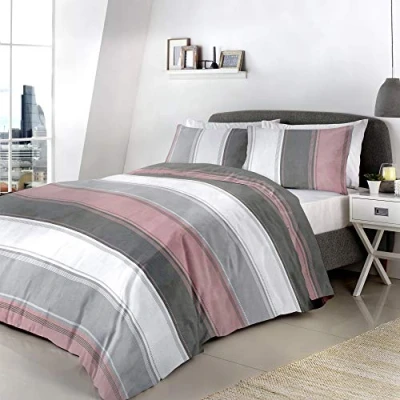 Afbeelding van Fusion Dekbedovertrek en twee kussenslopen, 52% polyester/48% katoen, Blush, Super King