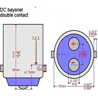 Afbeelding van 21 SMD BA15D LED DC Marine Warm wit 12 en 24 Volt