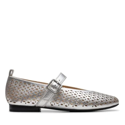 Afbeelding van Clarks Fawna JANE Ballerina&#039;s, Dames, Maat: 39.5, Silver metallic Leer