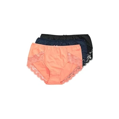 Afbeelding van Ulla Popken 3 PACK Slip, Dames, Maat: 46/48, Coral