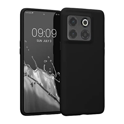 Afbeelding van kwmobile telefoonhoesje compatibel met OnePlus 10T 5G hoesje Zachte case voor smartphone Back cover in mat zwart
