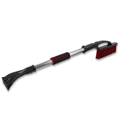 Afbeelding van ToM PaR Auto Borstel en IJskrabber 2 in 1 Sneeuwborstel Skrabber Warme Zachte Handgreep met Bezem Krabber voor Dun Koud Bestendig Kunststof Lengte: 75 cm Rood