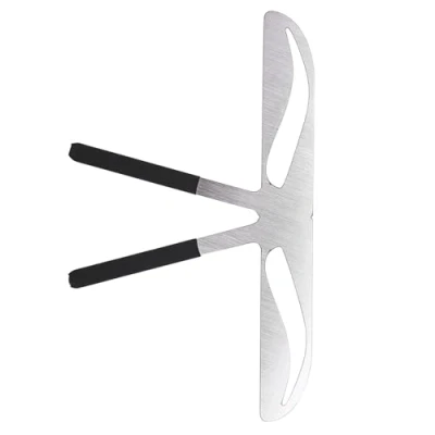 Afbeelding van ANGGREK Wenkbrauw Stencils Template Rvs Permanente Heerser Meten Tool Vorm Stencil