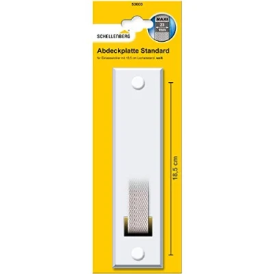 Afbeelding van Schellenberg 53603 Rolluikriem afdekking gatafstand 18,5 cm, standaard Maxi, voor riemwikkelaars en inlaatwikkelaars, wit
