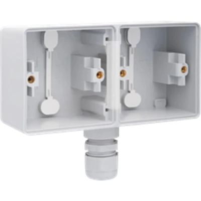 Afbeelding van Niko Hydro Opbouwbak 2V Hor. 1xM20 Grijs 700 84851
