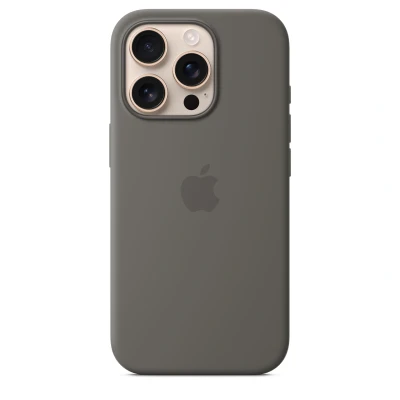Afbeelding van Origineel Apple iPhone 16 Pro MagSafe Hoesje Siliconen en TPU (zacht) Softcase/Backcover Grijs Telefoonhoesje