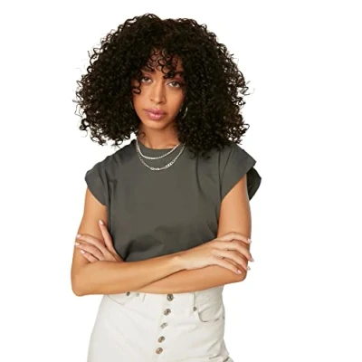 Afbeelding van Trendyol Vrouwen Maan mouw Basis T shirt
