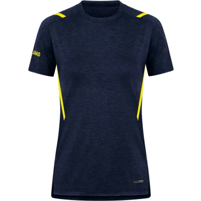 Afbeelding van JAKO T shirt Challenge Marine gemeleerd/fluogeel