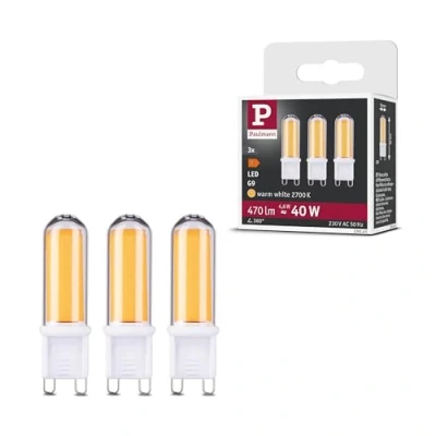 Afbeelding van Paulmann 29045 LED lamp Energielabel F (A G) G9 Stiftfitting 4.6 W Warmwit (Ø x h) 18 mm 58 3 stuk(s)