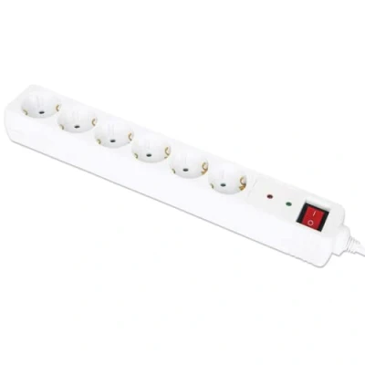 Afbeelding van Manhattan 168311 power uitbreiding 2 m 6 AC uitgang(en) Binnen Wit