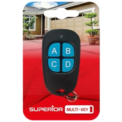 Afbeelding van Superior Electronics SUPRF004 Multi Key, universele afstandsbediening met vier kanalen, frequentie variabel van 433,92 tot 898 MHz, vaste code