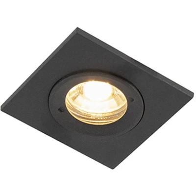 Afbeelding van QAZQA Moderne inbouwspot zwart IP44 Xena Square