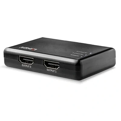 Afbeelding van LINDY 38357 2 poorten HDMI splitter 3840 x 2160 Pixel Zwart