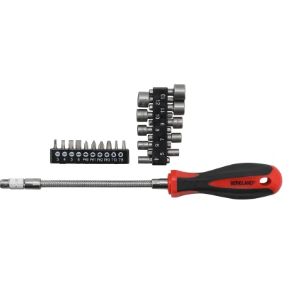 Afbeelding van BGS Diy 20131 Schroevendraaier bitset met flexibele schacht 31 dlg.