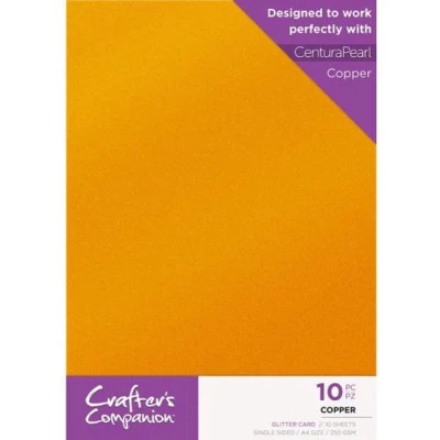 Afbeelding van Crafter&#039;s Companion Glitter karton A4 a 10 vel Koper