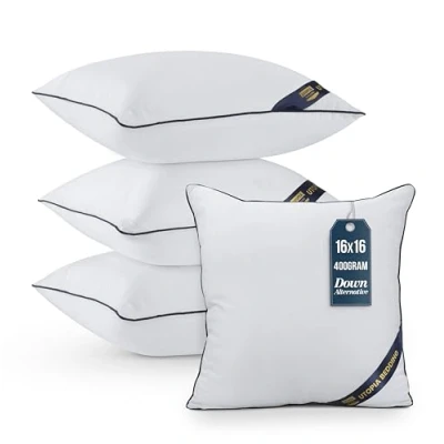 Afbeelding van Utopia Bedding Kusseninzetstukken (4 stuks), 40 x cm, binnenkussens, decoratieve rechthoekige kussens, kussenvulling voor bank en (wit) (EU0735)